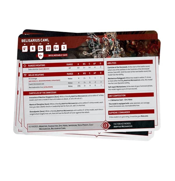 NY! Datasheet Cards: Adeptus Mechanicus Warhammer