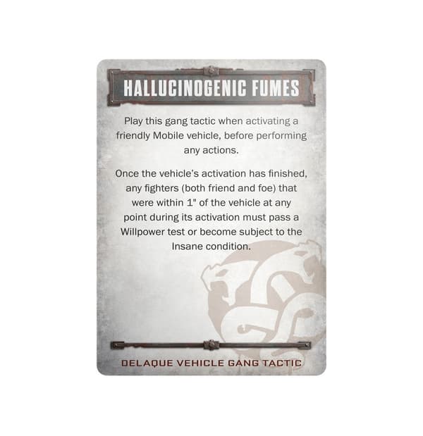 NY! Necromunda: Delaque Vehicle Gang Tactics Cards