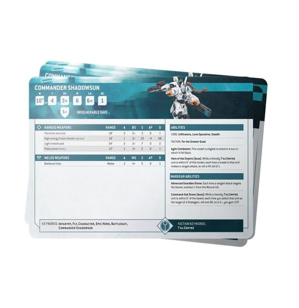 NY! Datasheet Cards: Tau Empire Táu Empire 2024  Warhammer 40 000