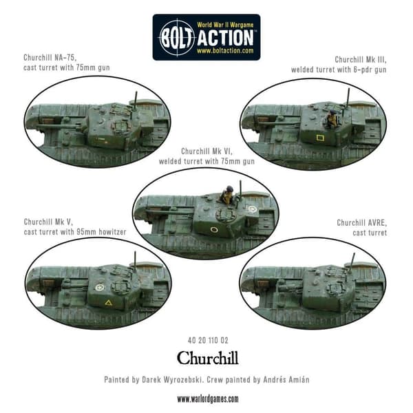 NY! Churchill Tank (Plastic) - Bolt Action Warlord Games