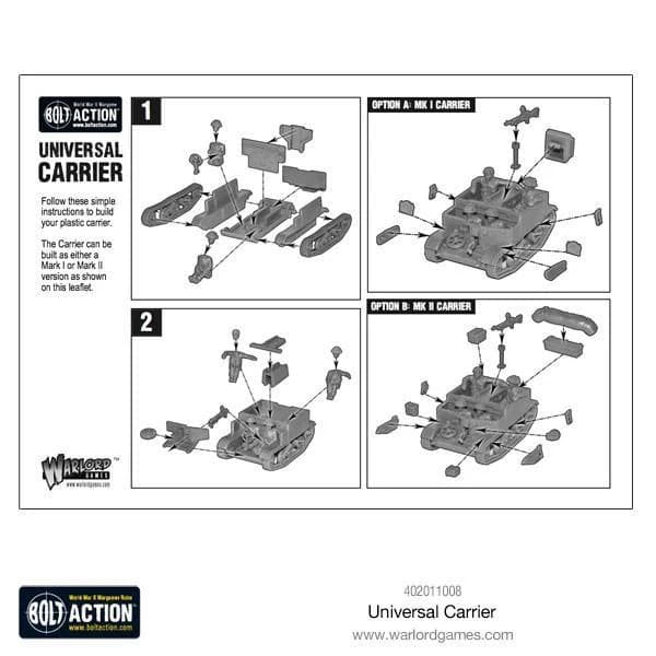 NY! Universal Carrier(Plastic) - Bolt Action Warlord Games