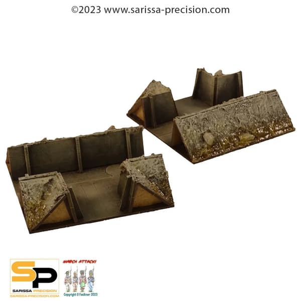 NY! Trench System för 20 mm, 28 mm el 32 mm figurer. Sarissa Precision