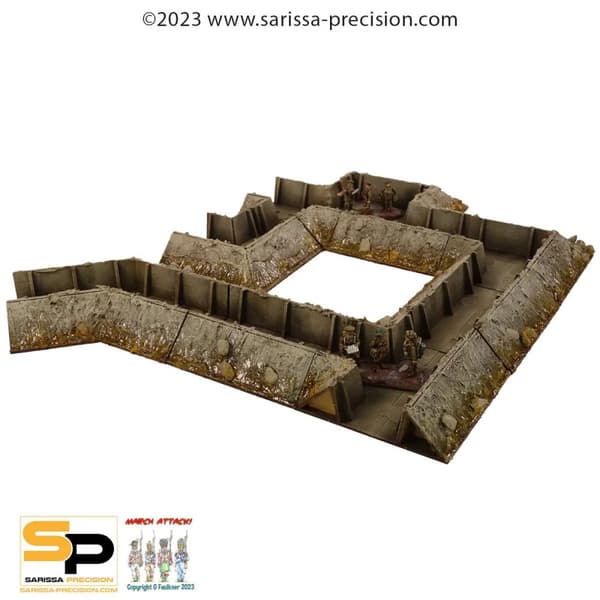 NY! Trench System för 20 mm, 28 mm el 32 mm figurer. Sarissa Precision