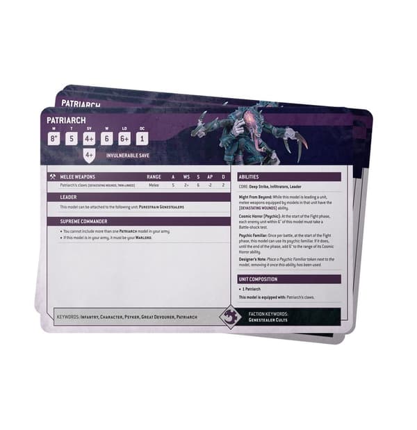 NY! Datasheet Cards: Genestealer Cults 2024  Warhammer 40 000