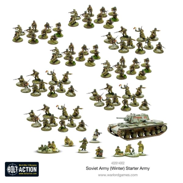 NY! Soviet Army (Winter) Starter Army - Bolt Action starter army Warlord