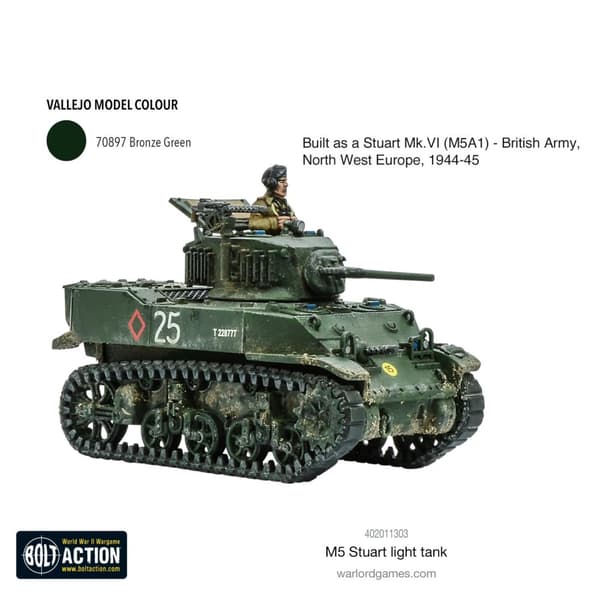 NY! M5 Stuart Light Tank - Bolt Action Warlord Games