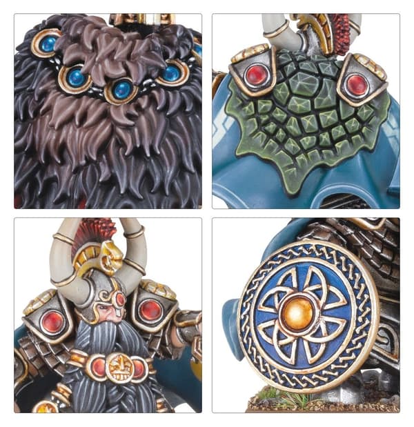 NY! Dwarfen Mountain Holds Dwarf Lords with Shieldbearers 2024 Warhammer