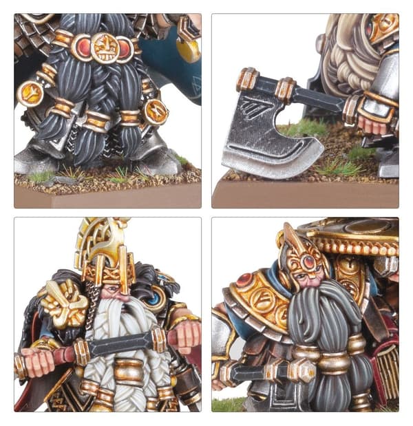 NY! Dwarfen Mountain Holds Dwarf Lords with Shieldbearers 2024 Warhammer