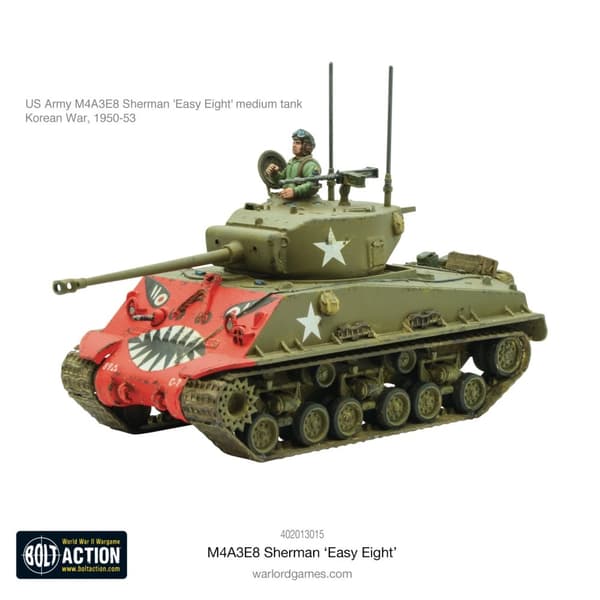 NY! M4A3E8 Sherman Easy Eight Tank (Plastic) - Bolt Action Warlord Games