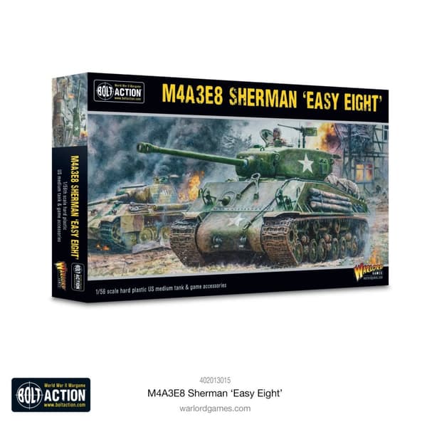 NY! M4A3E8 Sherman Easy Eight Tank (Plastic) - Bolt Action Warlord Games