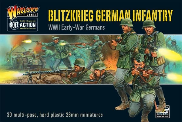 NY! Blitzkrieg German Infantry WWII Early War Germans plastic boxed set - Bolt