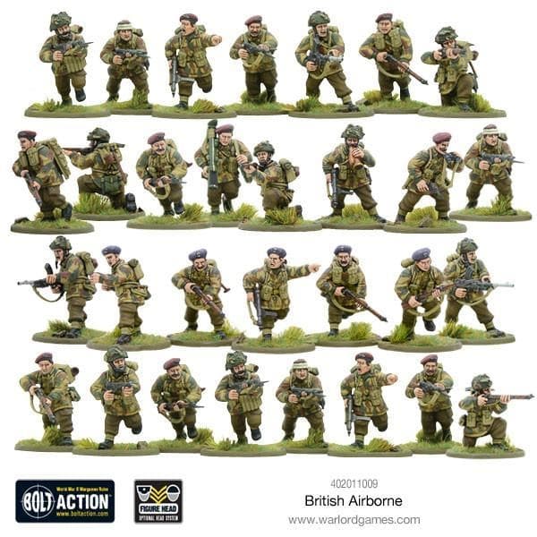 NY! British Airborne WWII Allied Paratroopers plastic boxed set - Bolt