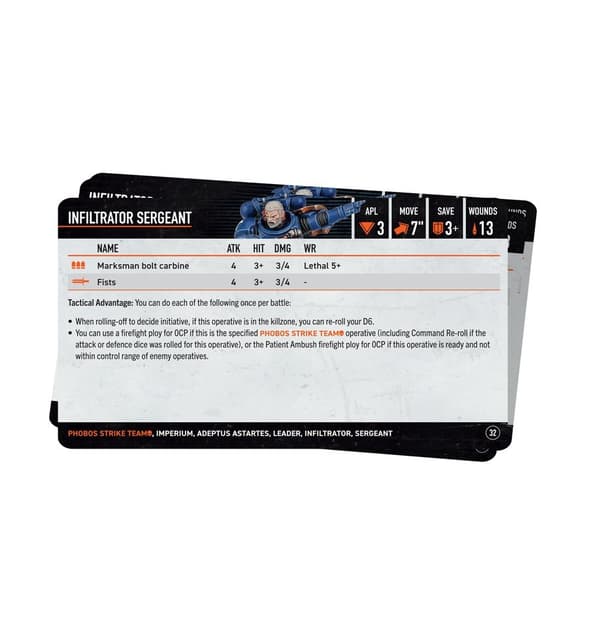Kill Team: Phobos Strike Team – Datacards 2024 Warhammer 40 000