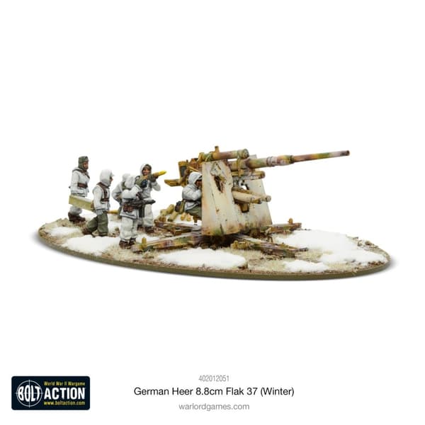 NY! German Heer 8.8cm Flak 37 (Winter) Bolt Action Warlord Games