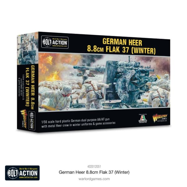 NY! German Heer 8.8cm Flak 37 (Winter) Bolt Action Warlord Games
