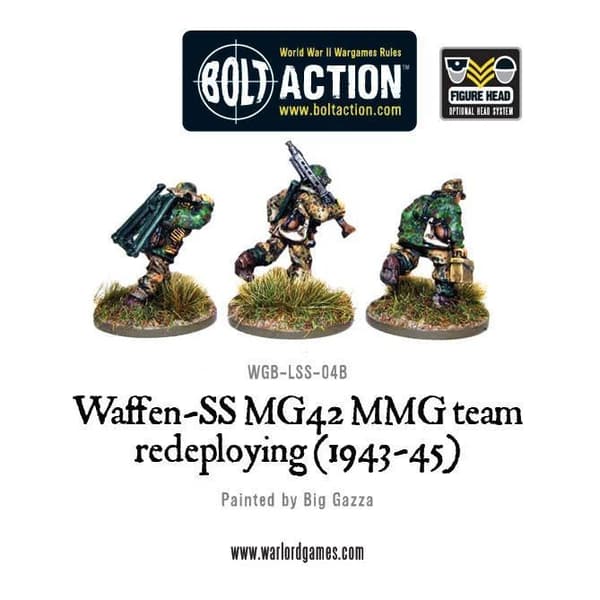 NY! Waffen-SS MG42 MMG team redeploying (1943-45) Bolt Action WGB-LSS-04B