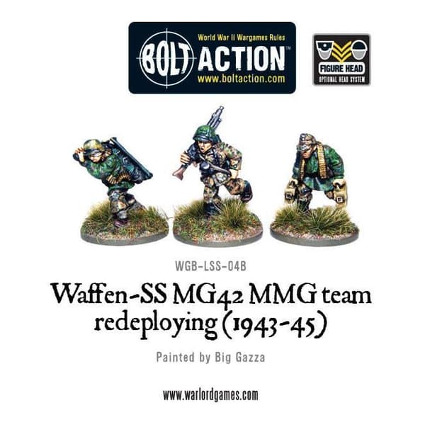 NY! Waffen-SS MG42 MMG team redeploying (1943-45) Bolt Action WGB-LSS-04B