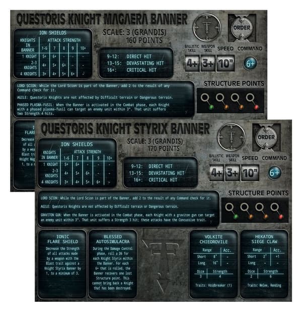 NY! Legions Imperialis: Mechanicum Questoris Knights Magaera and Styrix