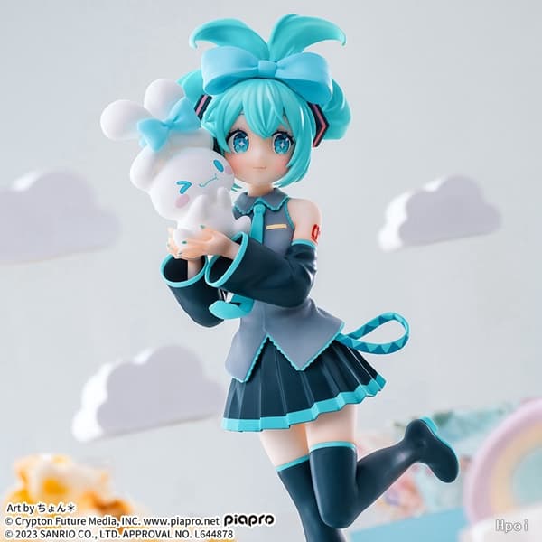 1kpl 20 cm/7,87 tuuman Hatsune Miku X Cinnamoroll Anime Figuuri Kawaii Miku Toimintafiguuri PVC aikuisten mallisto Nukkelelut Lahjat