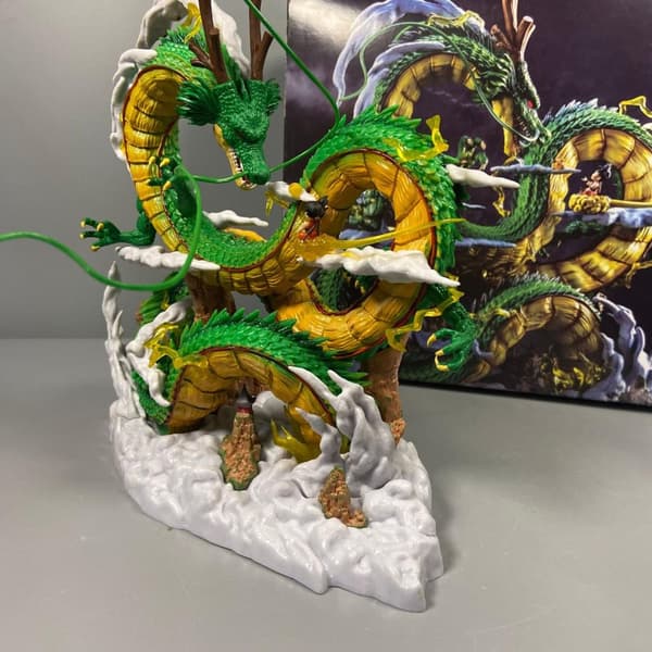 24 cm Dragon Ball Anime Figuuri Shenron Figuuri Goku ja Shenron Figuuri Malli Pvc Patsas Nukkekokoelma Huonelelu Lahjat