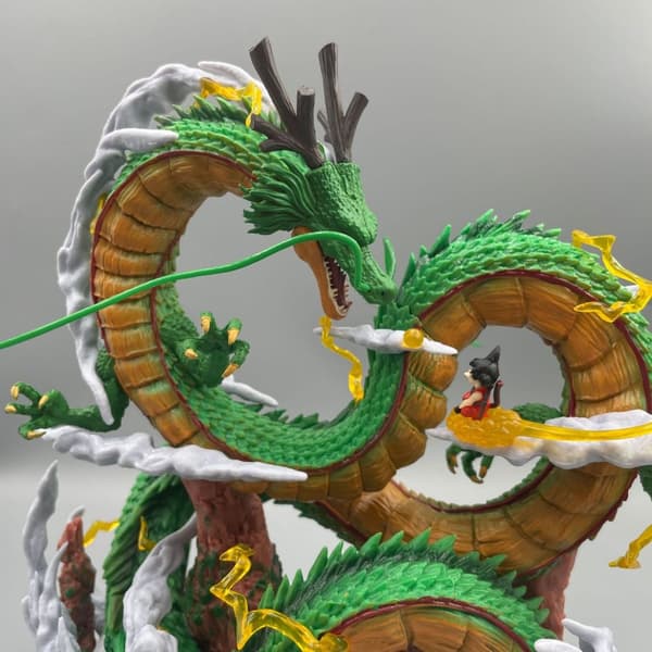 24 cm Dragon Ball Anime Figuuri Shenron Figuuri Goku ja Shenron Figuuri Malli Pvc Patsas Nukkekokoelma Huonelelu Lahjat