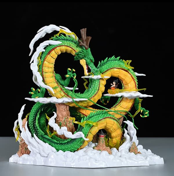 24 cm Dragon Ball Anime Figuuri Shenron Figuuri Goku ja Shenron Figuuri Malli Pvc Patsas Nukkekokoelma Huonelelu Lahjat