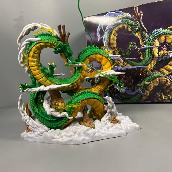 24 cm Dragon Ball Anime Figuuri Shenron Figuuri Goku ja Shenron Figuuri Malli Pvc Patsas Nukkekokoelma Huonelelu Lahjat