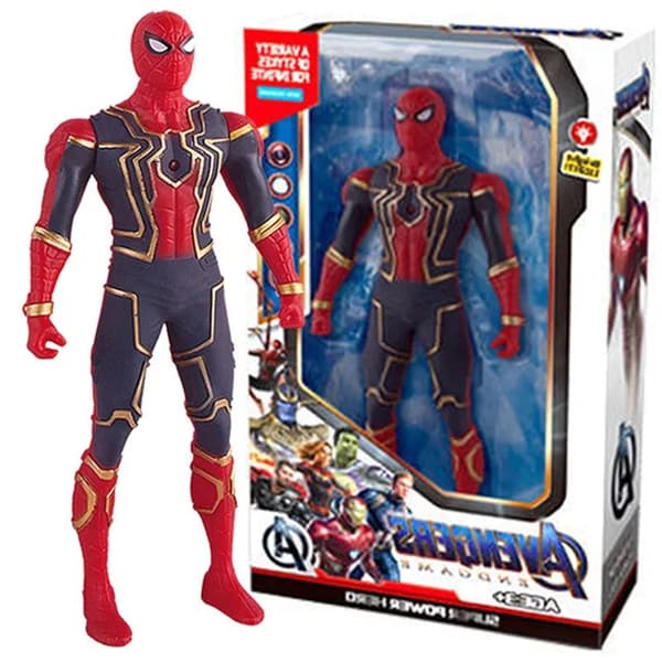 17 cm Marvel Spiderman malli Anime Toimintahahmot Spider-man Captainironman Valoisat lasten lelut Koristenuket Lahjat