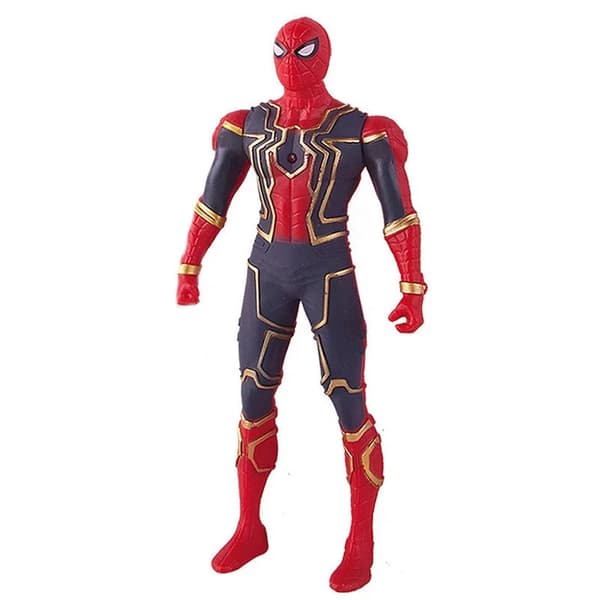 17 cm Marvel Spiderman malli Anime Toimintahahmot Spider-man Captainironman Valoisat lasten lelut Koristenuket Lahjat