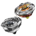 Miniatyrbillede 3 af 6: Beyblade X Dual Pack Gale Wyvern 3-60T og Sword Dran 3-80B, 2 autentiske Takara Tomy højrespin konkurrencetoppe, Des