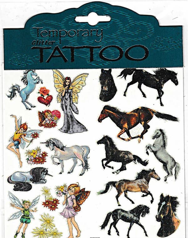Glittriga Tattoos Hästar