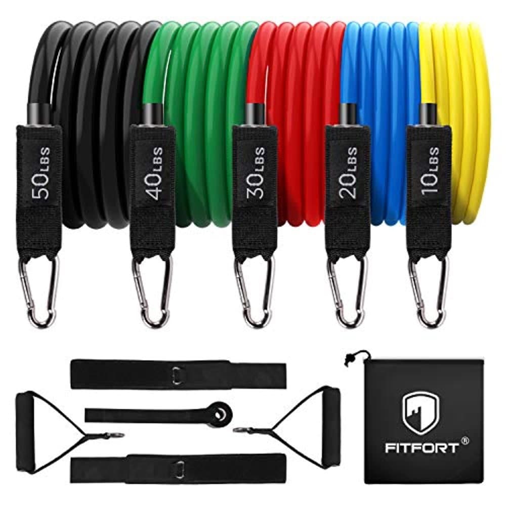 11pcs FITFORT Exercise Resistance Bands Set