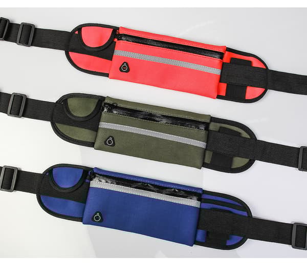 Treningsbag / Midjepose / Sportsbelte Svart - 9 Farger