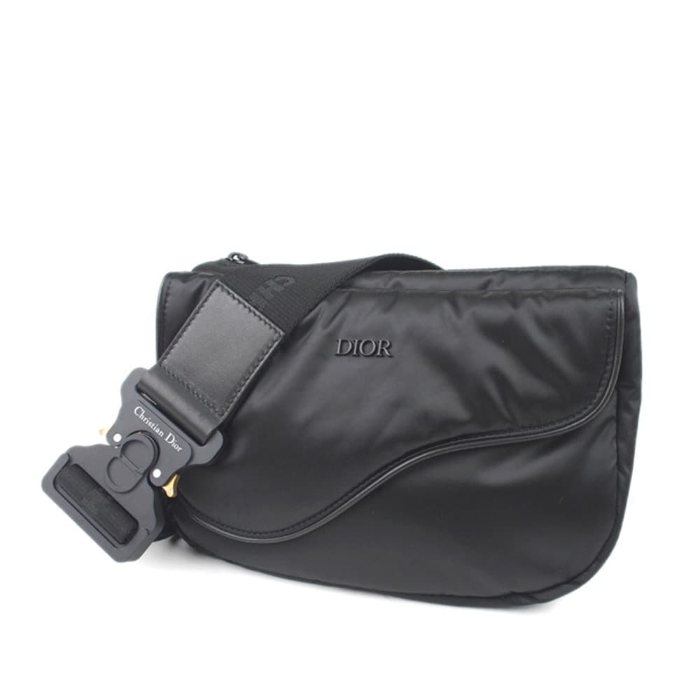 Dior Saddle Nylon Belt Bag Black