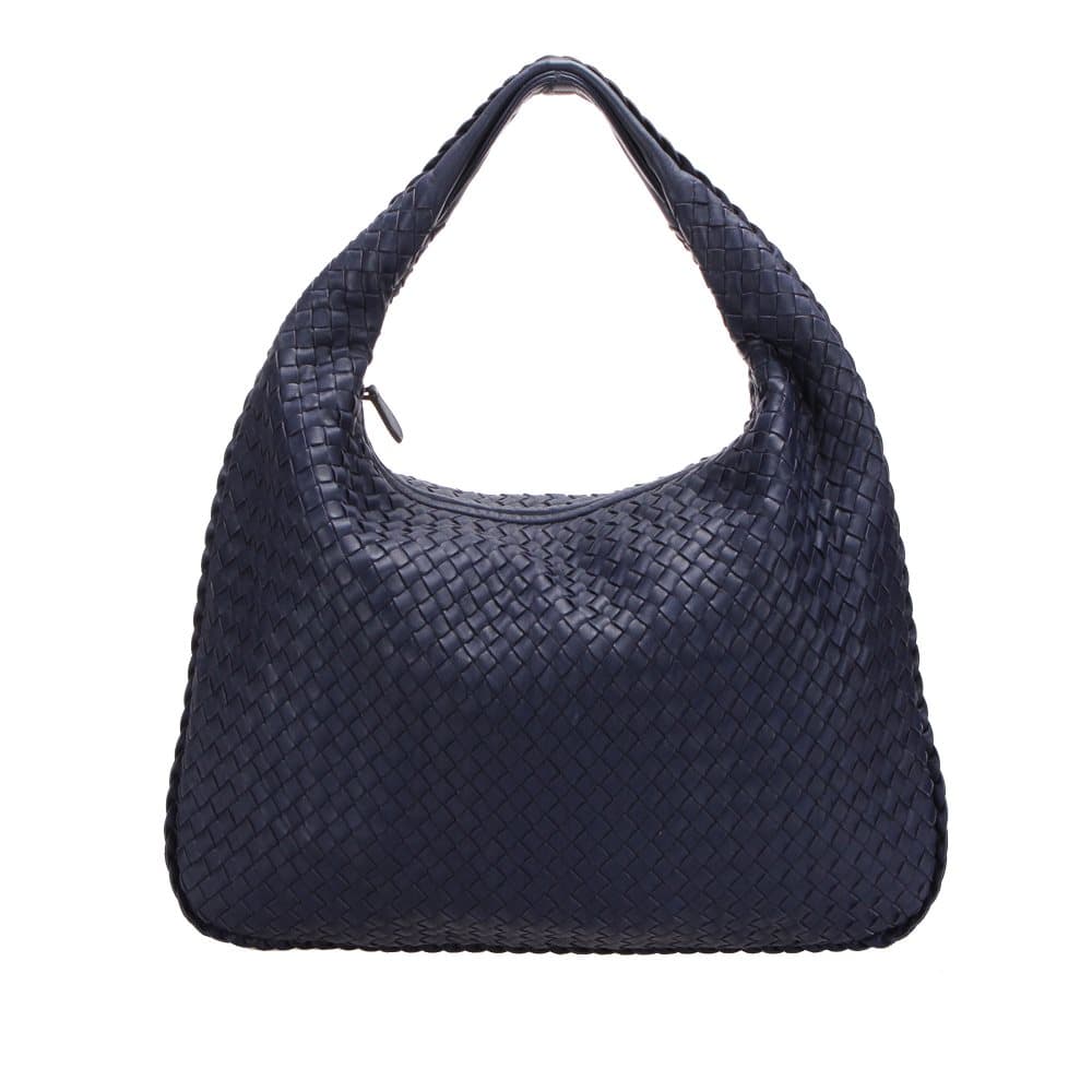 Bottega Veneta Intrecciato Leather Hobo Bag Blue