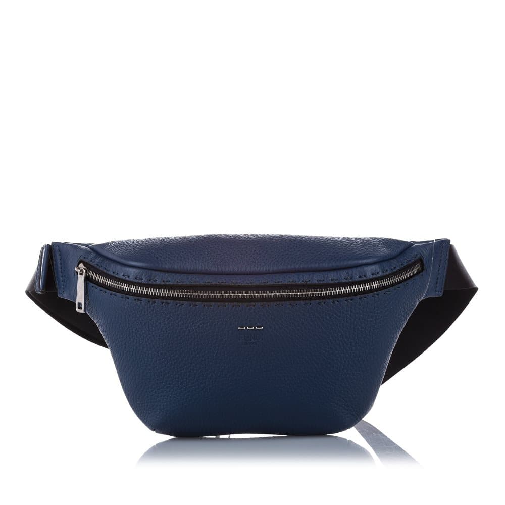 Fendi Romano Leather Belt Bag Blue