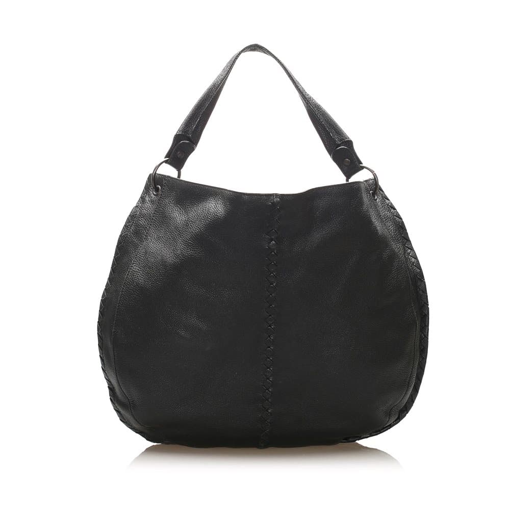 Pre-owned Bottega Veneta Leather Hobo Bag Black