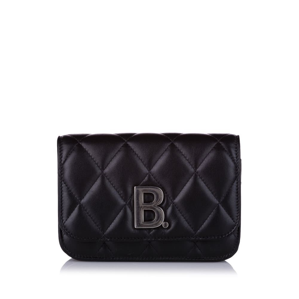 Pre-owned Balenciaga B. Quilted Leather Belt Bag Black