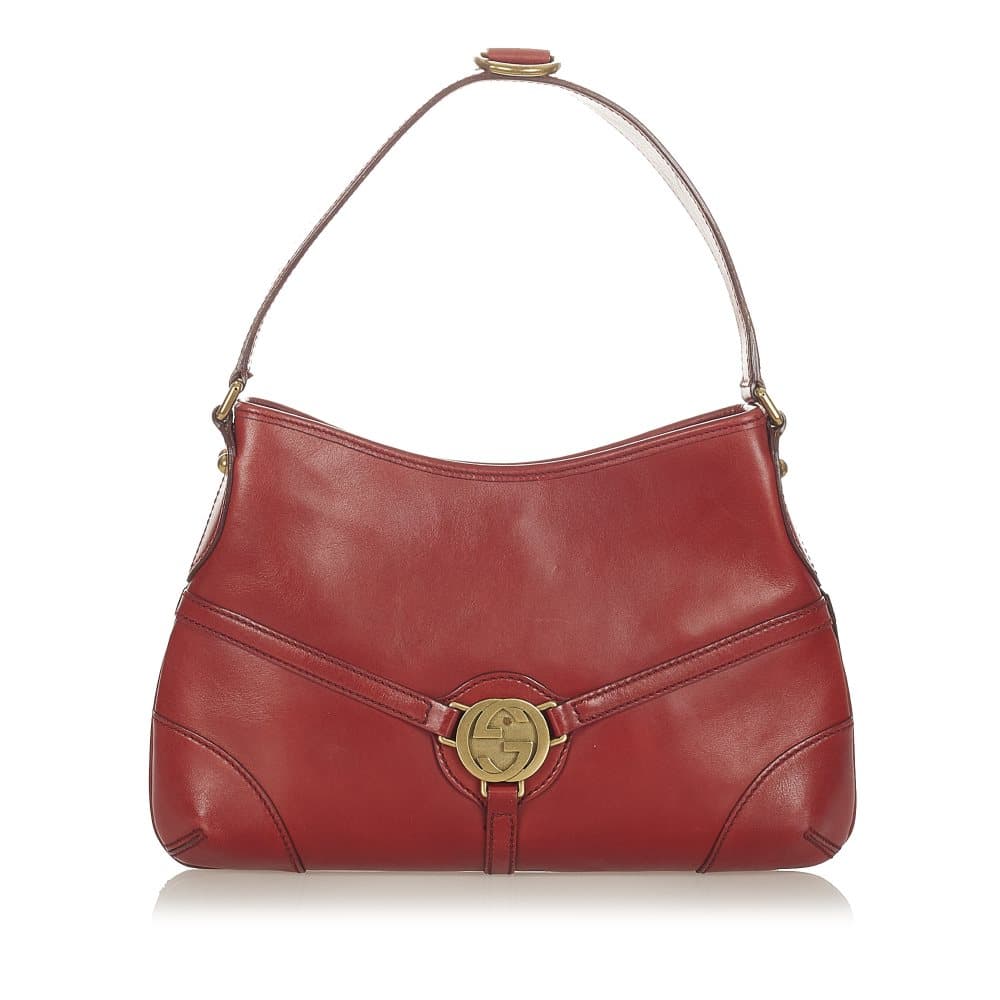 Pre-owned Gucci Reins Leather Hobo Bag Red