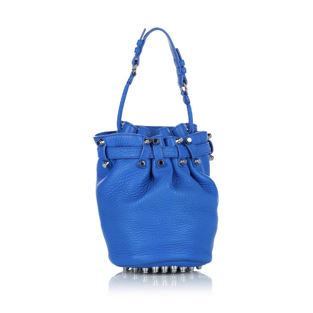 Pre-owned Alexander Wang Diego Leather Bucket Bag Blue