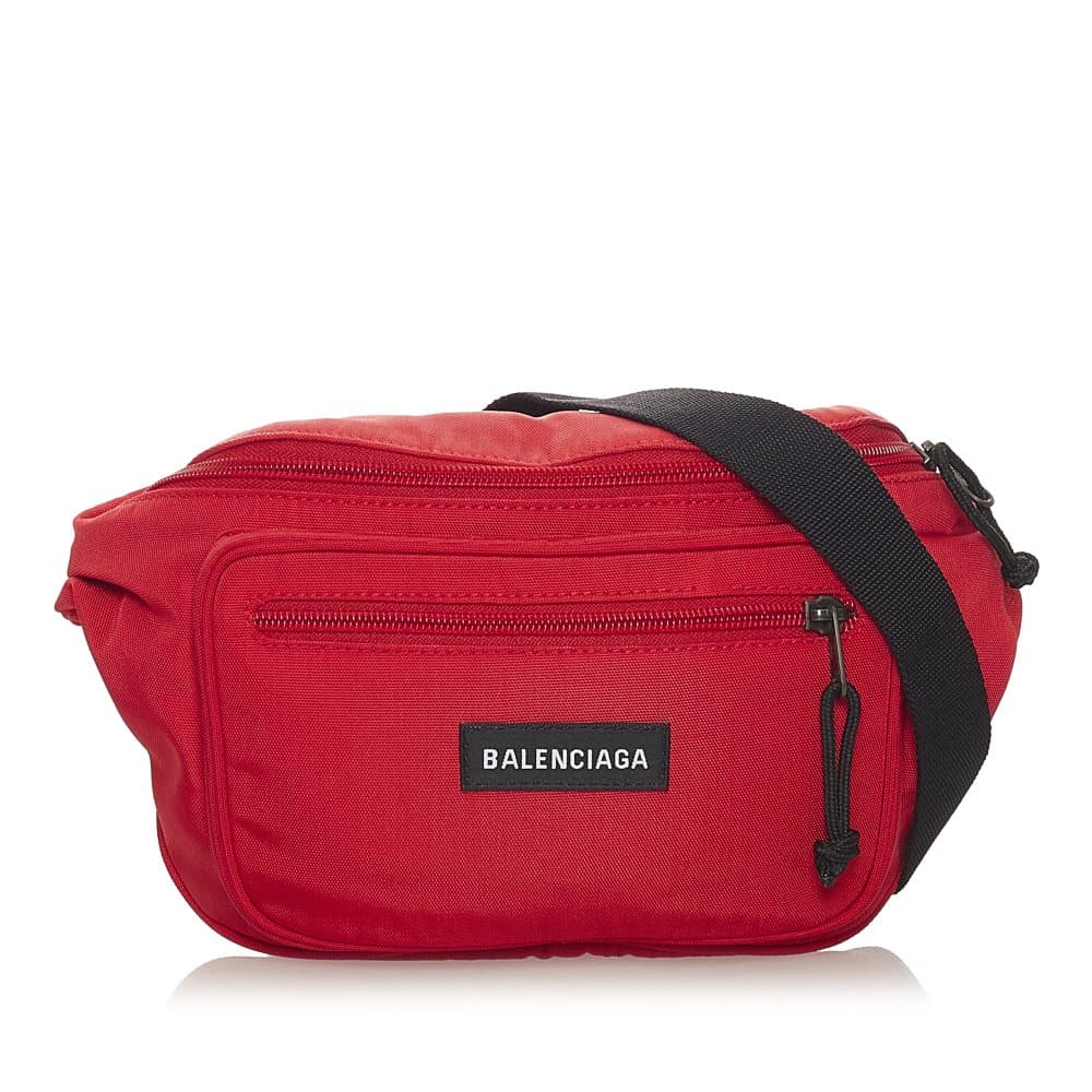 Pre-owned Balenciaga Explorer Nylon Belt Bag Red