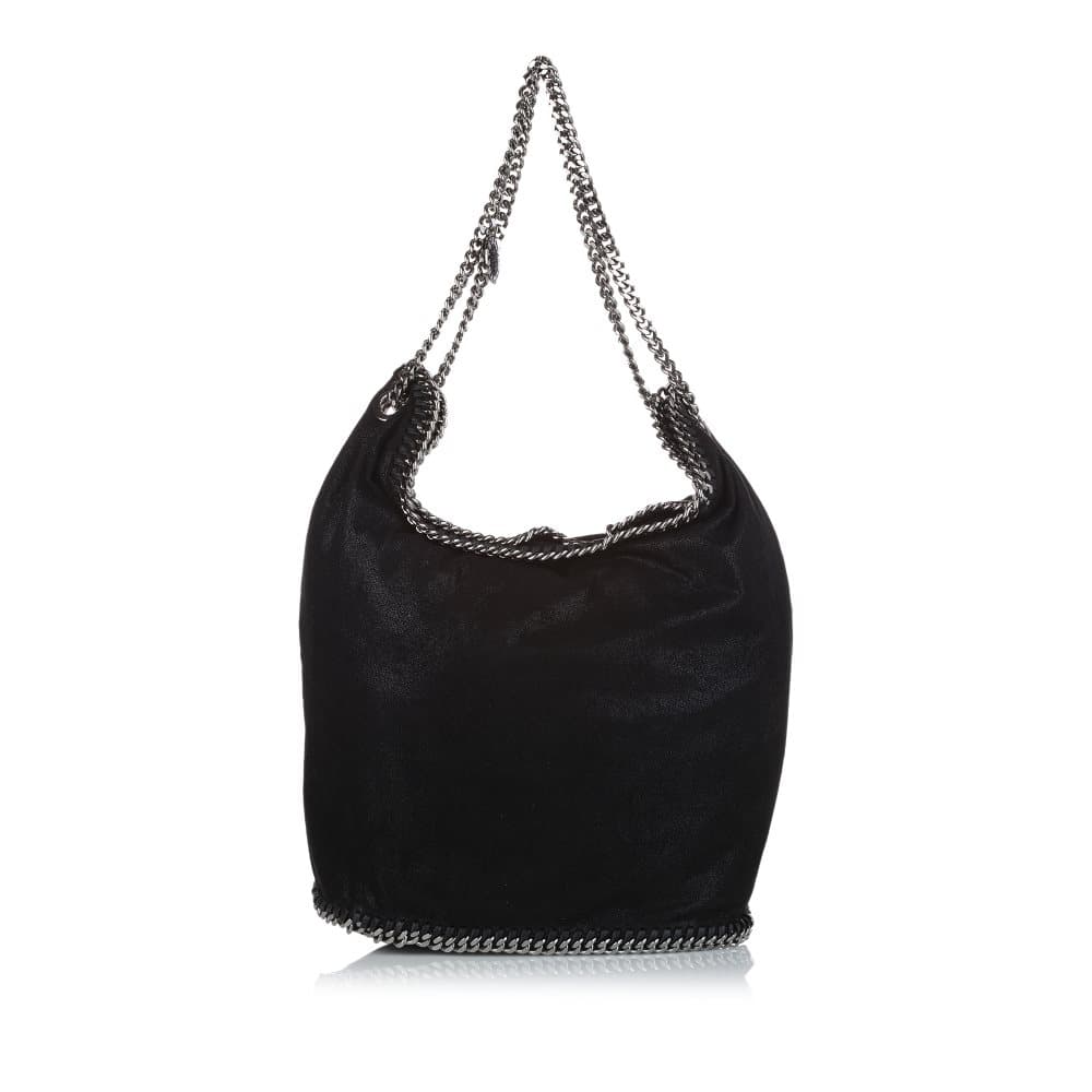 Pre-owned Stella McCartney Shaggy Deer Big Falabella Bucket Bag Black