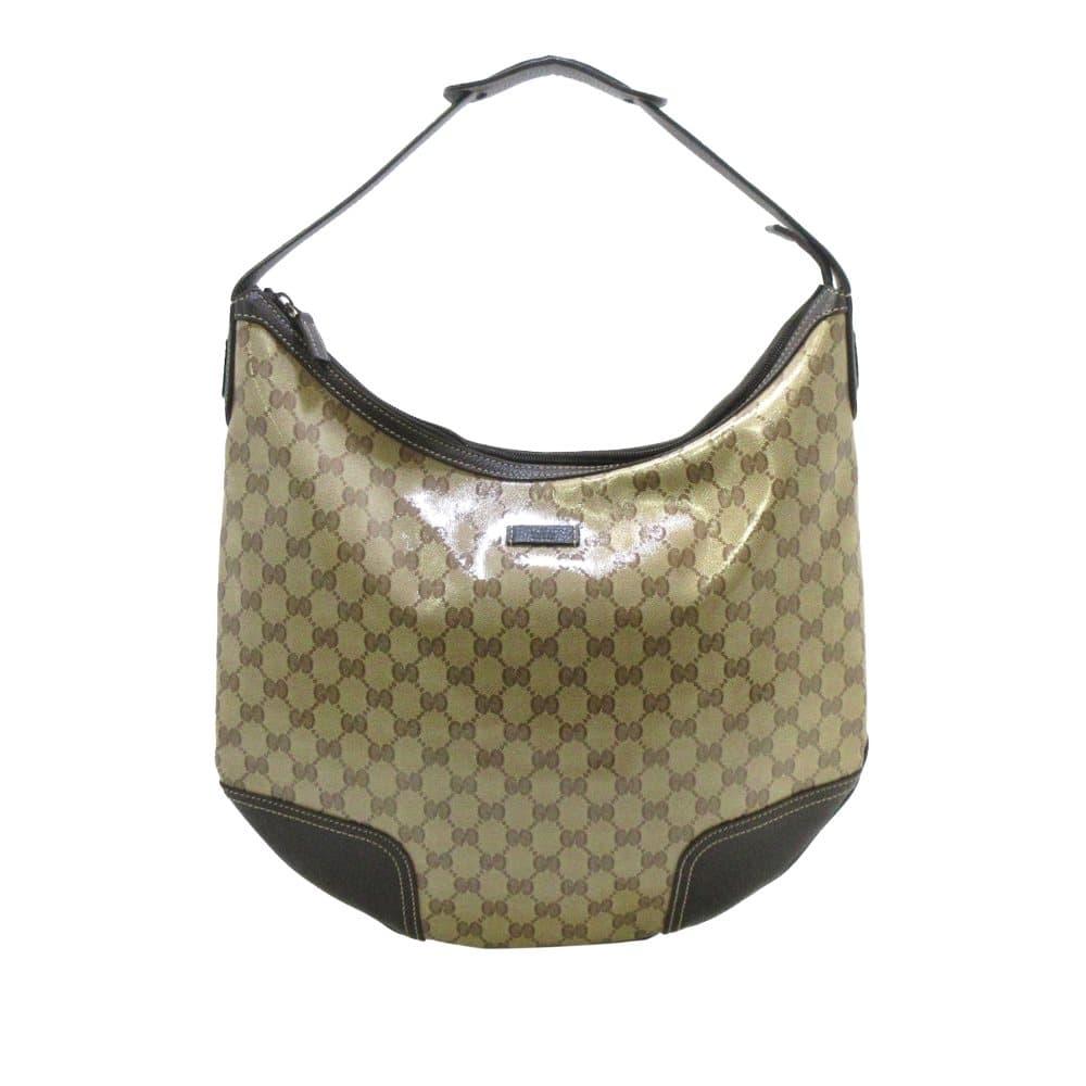 Pre-owned Gucci GG Crystal Hobo Bag Brown