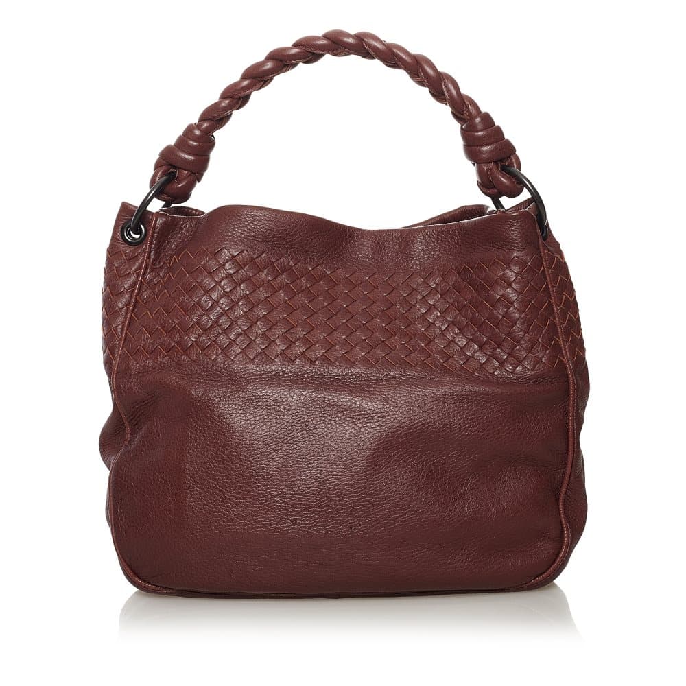 Pre-owned Bottega Veneta Intrecciato Leather Hobo Bag Red
