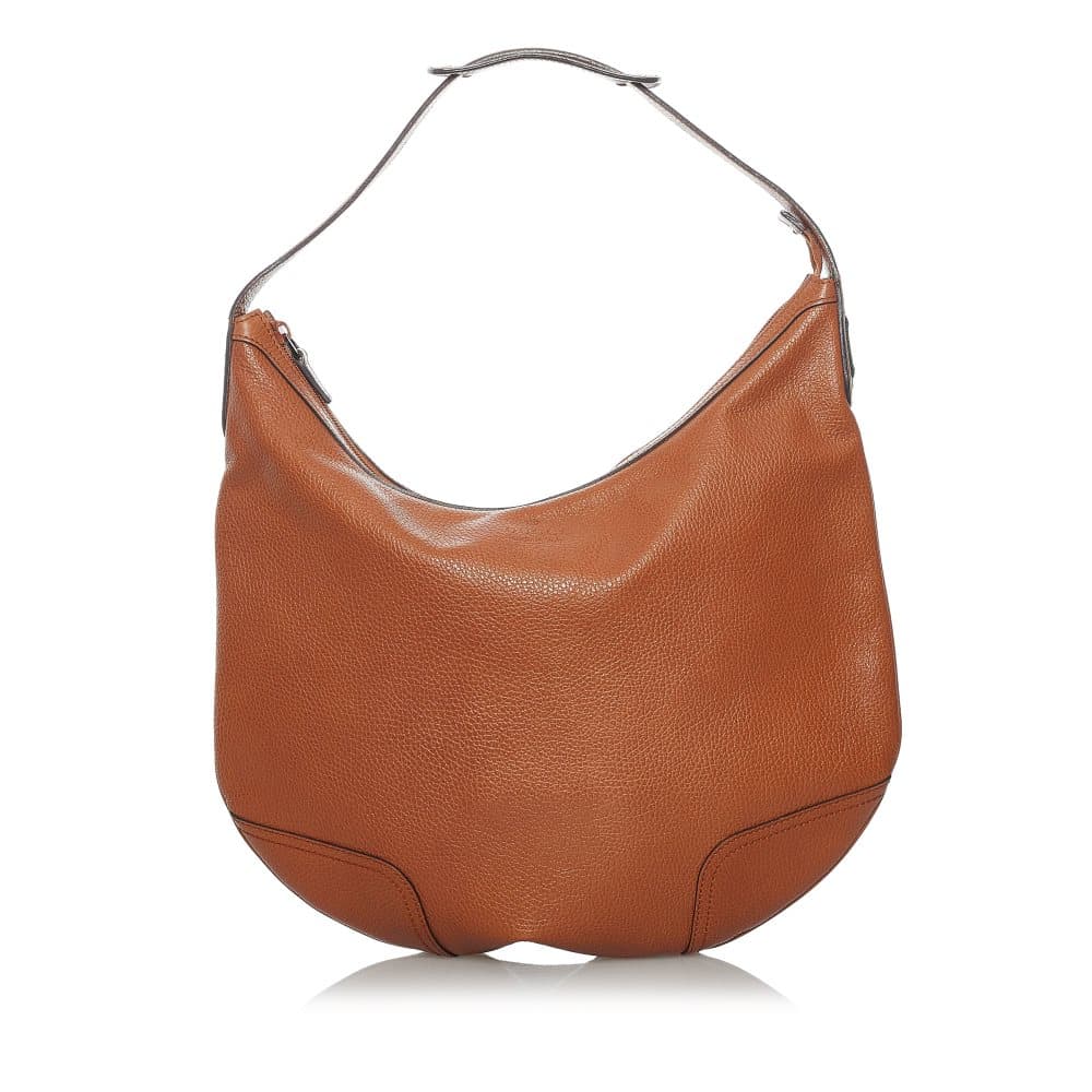 Pre-owned Gucci Princy Leather Hobo Bag Brown