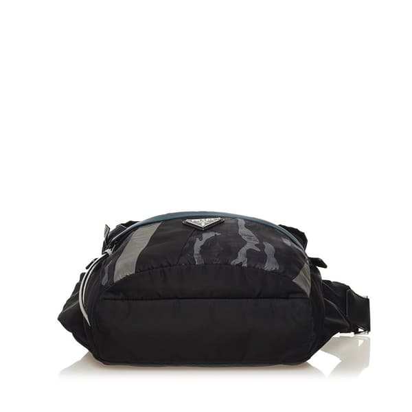 Pre-owned Prada Tessuto Camouflage Belt Bag Black
