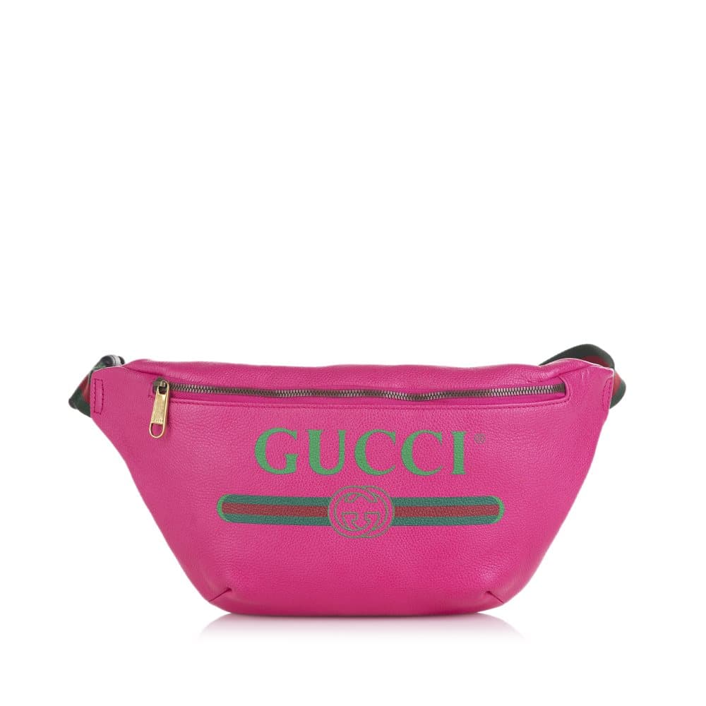 Pre-owned Gucci Gucci Logo Belt Bag Pink