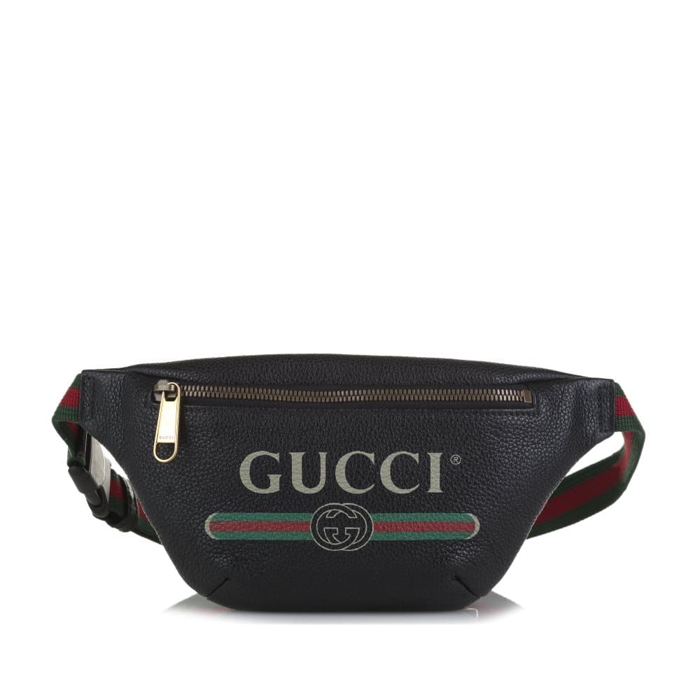 Pre-owned Gucci Gucci Logo Belt Bag Black