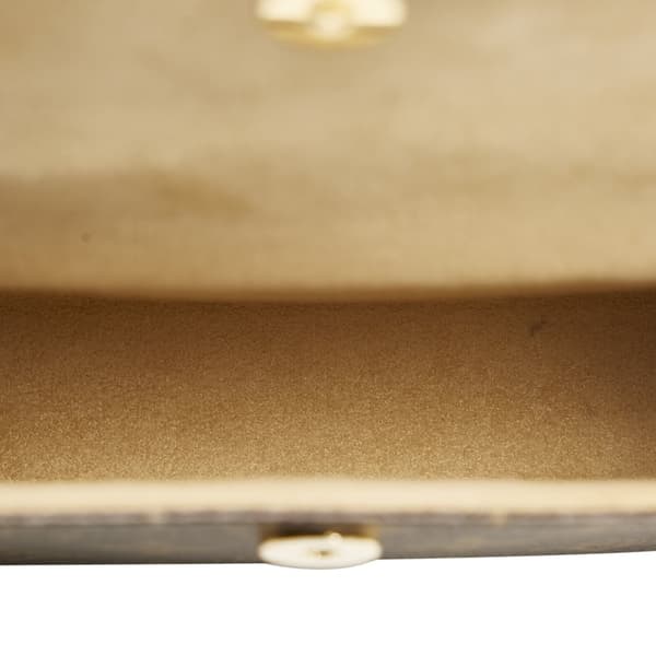Pre-owned Louis Vuitton Monogram Pochette Florentine Brown