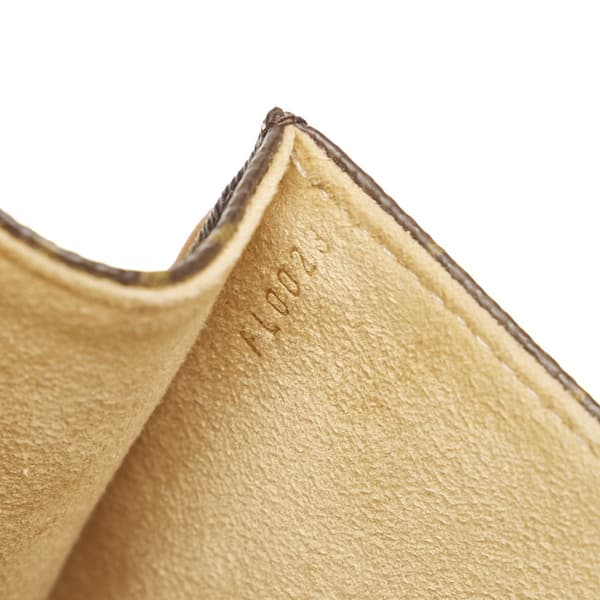 Pre-owned Louis Vuitton Monogram Pochette Florentine Brown